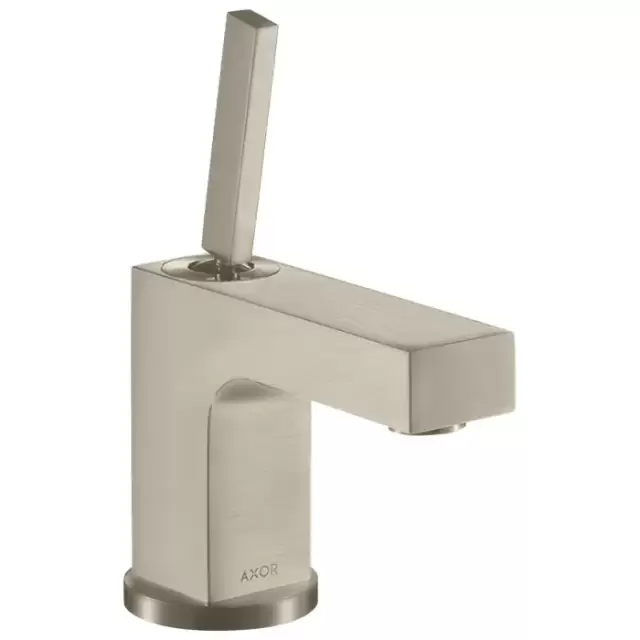 Axor Citterio Смеситель для раковины, на 1 отв., излив 10.4см, с донным клапаном, цвет: шлифованный никель