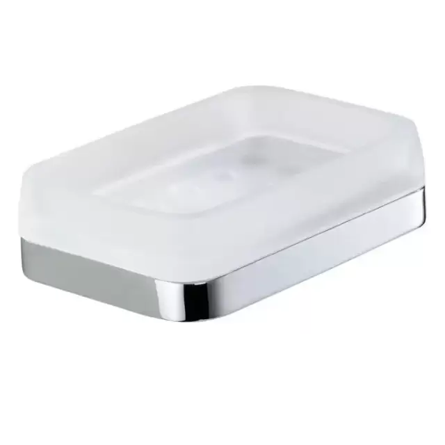 Colombo Time Мыльница подвесная, цвет: хром/матовое стекло