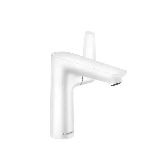 Hansgrohe Talis E Смеситель для раковины 150, на 1 отв, с донным клапаном, излив 141мм, цвет: белый матовый