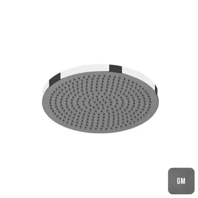 Almar Velvet Верхний душ 23.2х23.2см., настенный, Velvet Rain, цвет: Gun Metal Brushed PVD