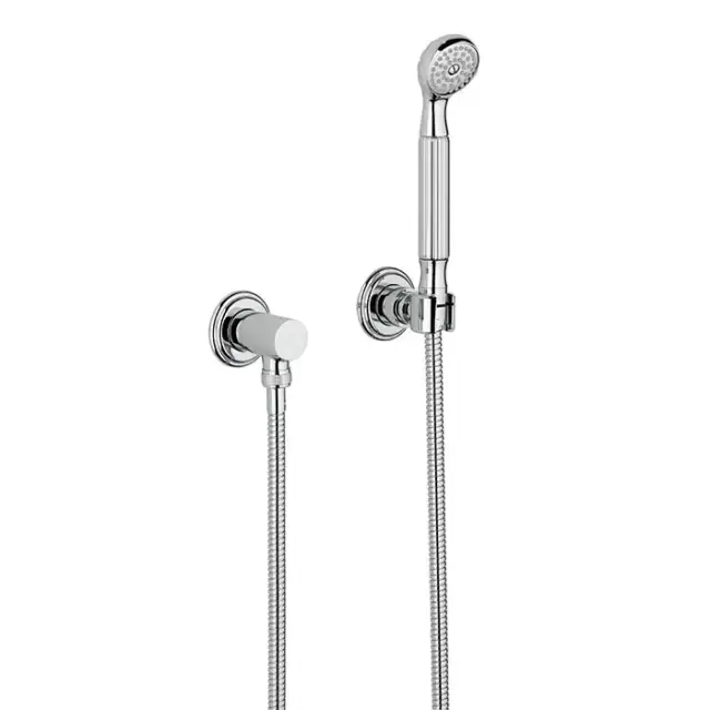 THG Dragon Moon Душевой комплект с ручным душем, шлангом 1500 мм., подводом воды и держателем, цвет: хром