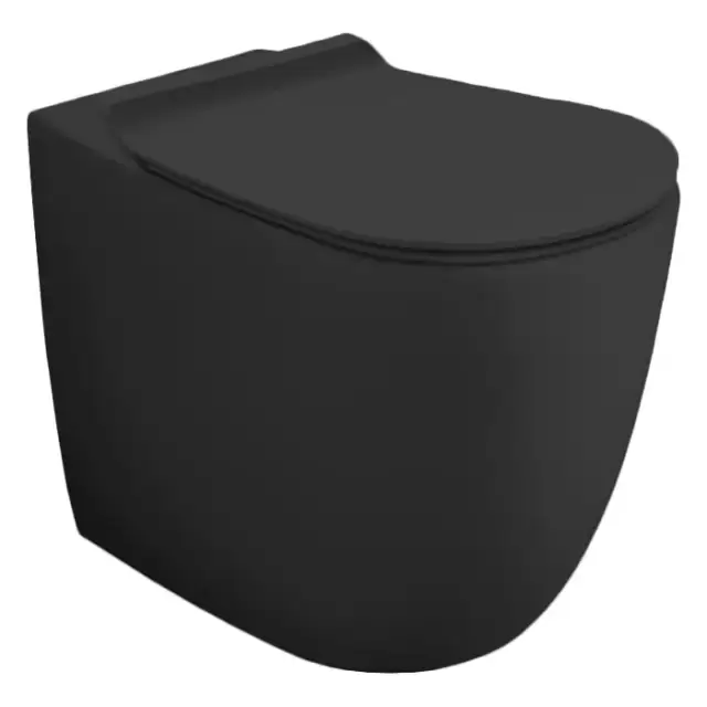 Simas Vignoni Унитаз 56х36.5см., напольный, Rimless, цвет: antracite matt