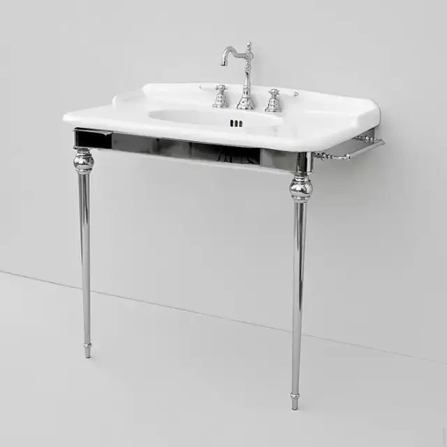 Artceram HERMITAGE Металлическая структура с раковиной 92х58см, на 3 отв., напольная, цвет: хром