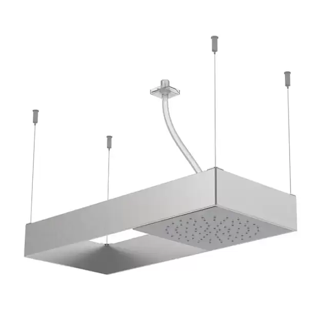 Carlo Frattini Wellness Верхний душ Moove потолочного монтажа в раме из нержавеющей стали, передвижной модуль подачи воды, цвет: хром