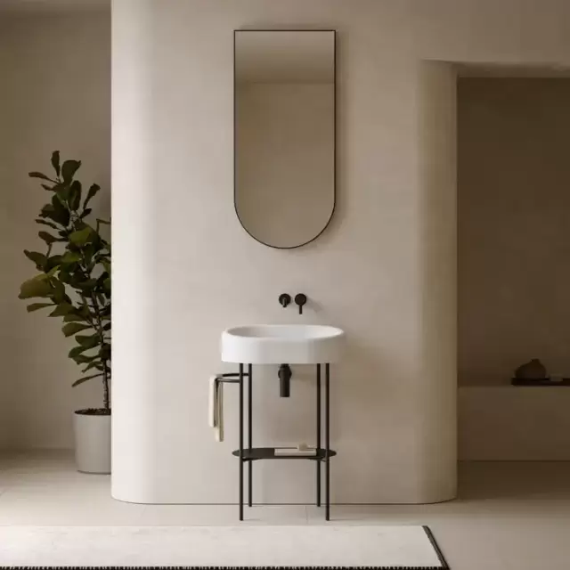 Globo Lalita Зеркало, размер 110х51 см, крепление в комплекте, цвет: Nero opaco