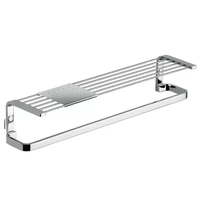 Colombo Time Полочка с полотенцедержателем 44.5см, цвет: хром