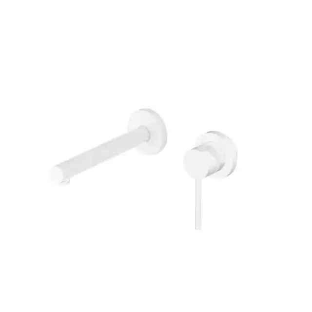 GATTONI CIRCLE ONE Смеситель для раковины встроенный, на 2 отв, с встроенной частью, цвет: белый матовый