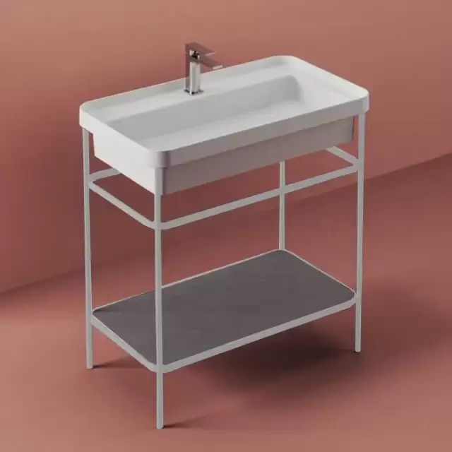 Artceram Fuori Scala Металлическая структура 40x57хh83см с раковиной на 1 отв. напольная, цвет: белый матовый