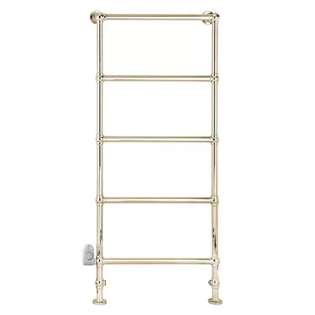 Devon&Devon Baccus 7 Полотенцесушитель электрический 75х15.7хh155.7см, напольный, термостат белый, подключение SX, цвет: светлое золото