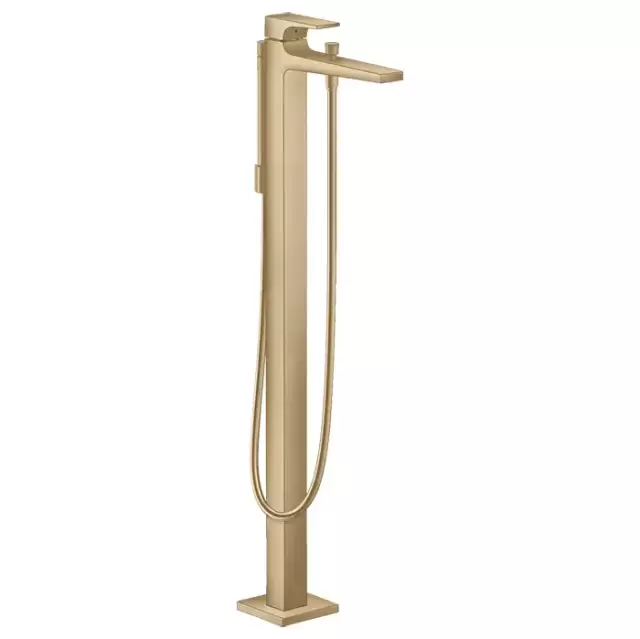 Hansgrohe Metropol Смеситель для ванны, напольный, с ручным душем, излив: 23.5см, цвет: шлифованная бронза