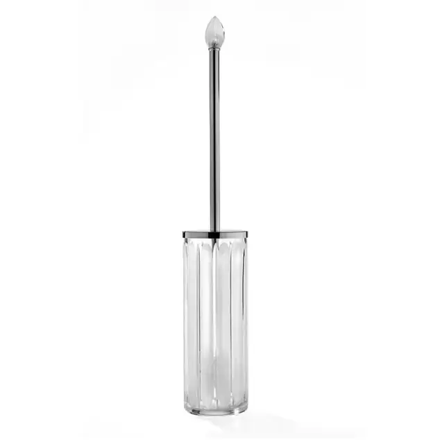 3SC Montblanc Туалетный ёршик, напольный, цвет: прозрачный хрусталь/хром