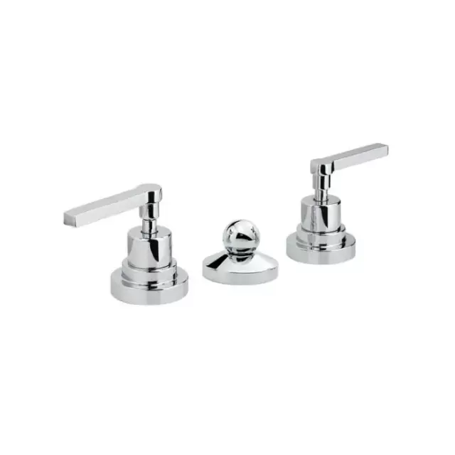 Nicolazzi Mac Kinley 05 Смеситель для биде на 3 отверстия, с 2мя ручками, с душиком, цвет: хром