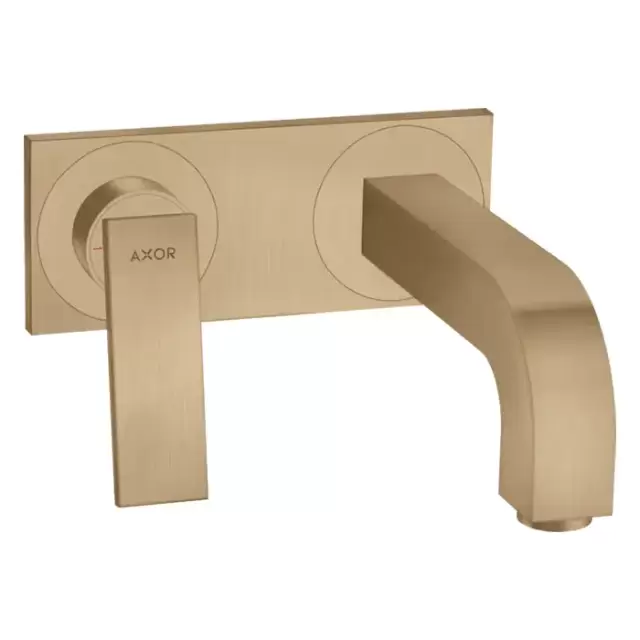 Axor Citterio Смеситель для раковины 220, встраиваемый, излив: 22см., с панелью, цвет: шлифованная бронза