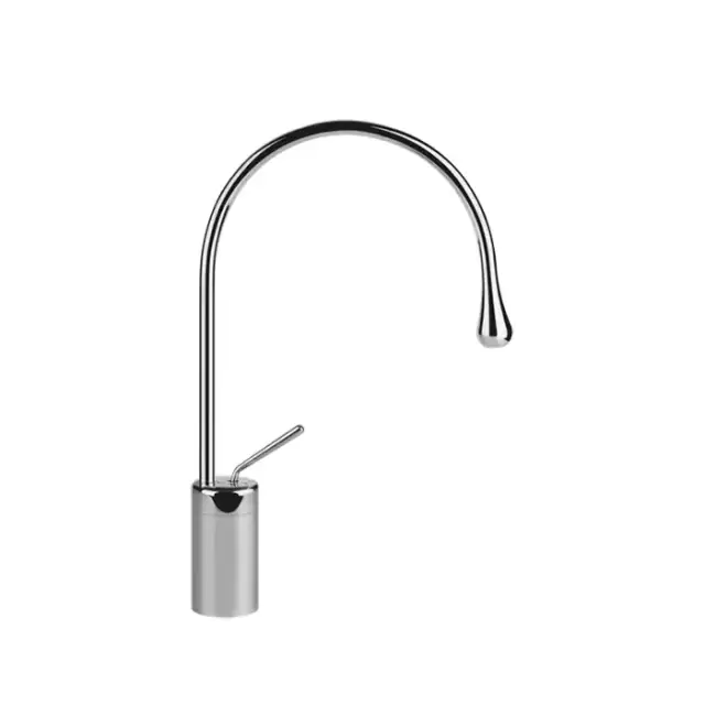 Gessi Goccia Смеситель для раковины на 1 отверстие, высокий, излив 244мм R=125, цвет: хром