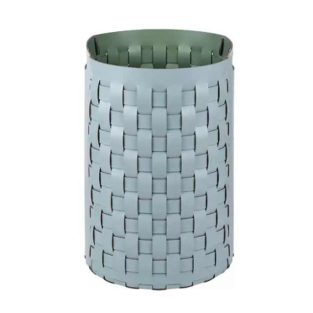 Colombo Adj Круглая корзина Bottega D40хH57см., напольная, цвет: небесный/эвкалипт