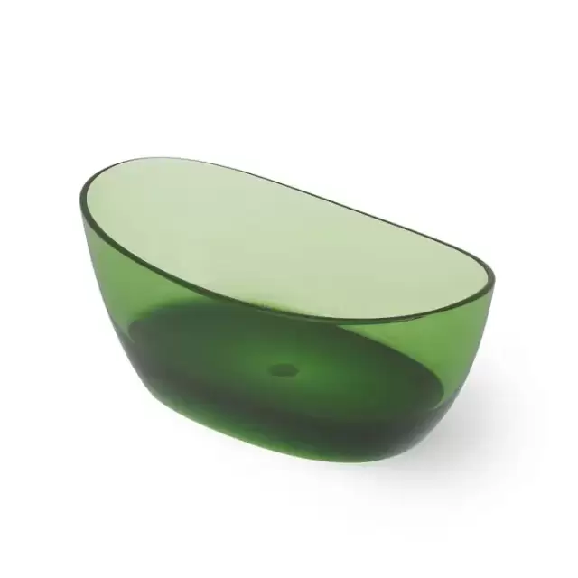 Dea Design Elegant Ванна 163x85x64см., отдельностоящая, Glasstech, прозрачная смола, цвет: Emerald R3