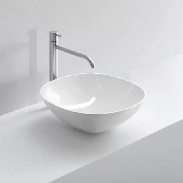 NOORTH milldue edition Раковина 42.5х42.5х14.5 см, без отв., накладная, цвет: белый