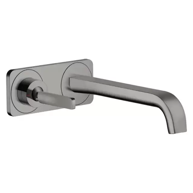 Axor Citterio E Смеситель для раковины, встраиваемый, излив: 22.1см., с панелью, цвет: полированный черный хром