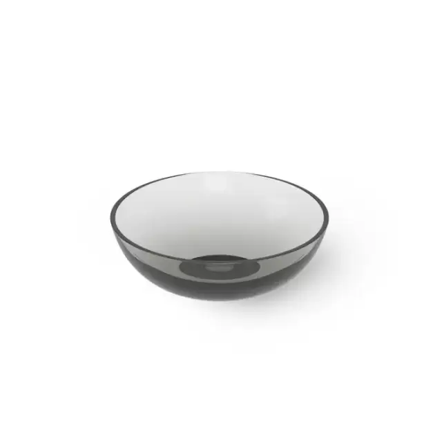 Dea Design Washbasins Раковина 42х42х16см., накладная, без отв., Glasstech, прозрачная смола, цвет: Smoky Black R4