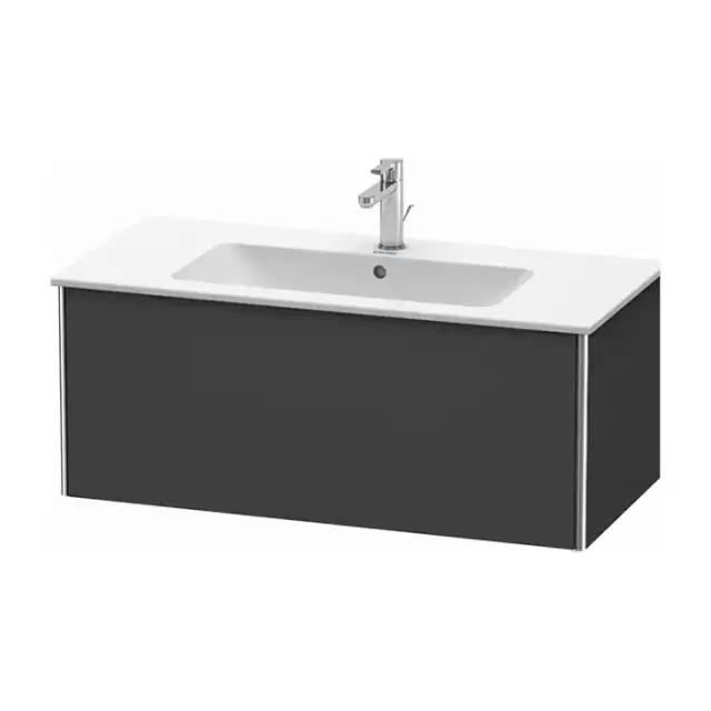 Duravit XSquare Тумба подвесная, 101х47.8х40см, с раковиной, с 1 выдв ящик, цвет: графит матовый