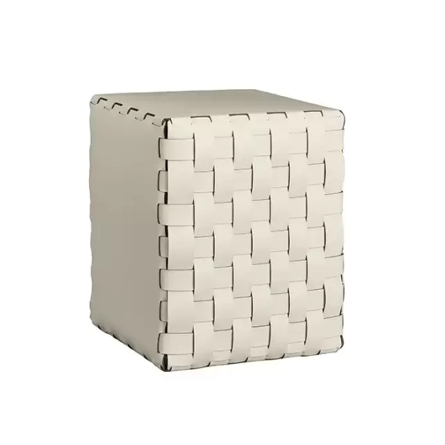 ADJ Пуф, 35x35xH40 см., цвет: панна котта/белый