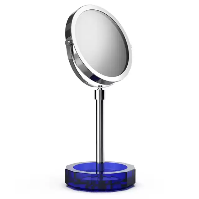 Decor Walther KR KSA Kristall Зеркало косметическое, настольное, цвет: Capri синий/хром