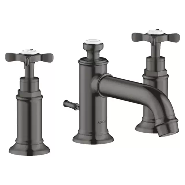 Axor Montreux Смеситель для раковины 30, на 3 отв., с донным клапаном, цвет: шлифованный черный хром