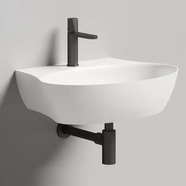 Salini Alda Wall 01 Раковина 58х45х15см., с 1 отв., сифон, слив-пер, мат-л: S-Sense, цвет: белый глянцевый