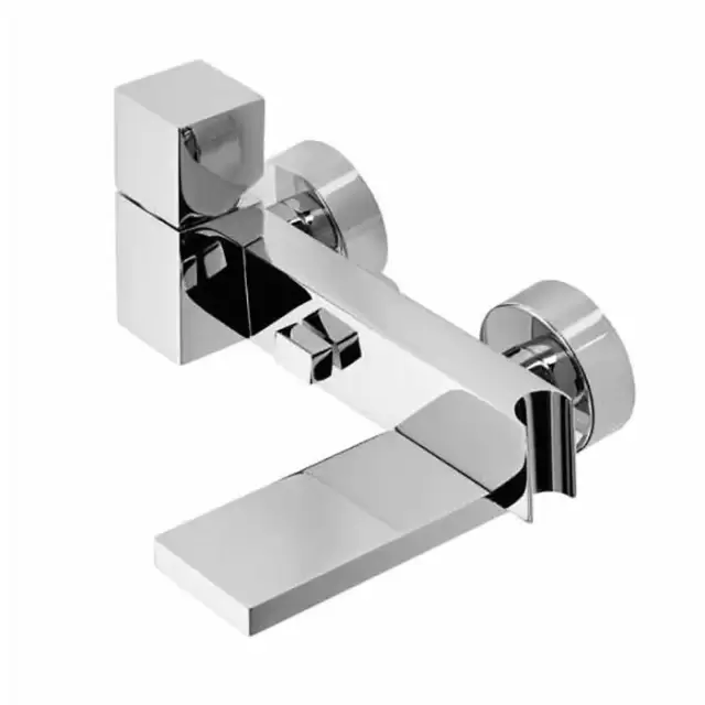 Bossini Cube Смеситель наружный с девиатором, держатель для душевой лейки  с гибким соединением 1/2&rdquo;, цвет: хром