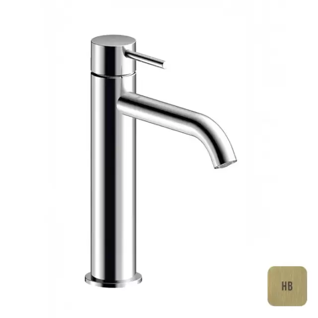 Almar Mixers Смеситель для раковины, высокий, 1 отв., без донного клапана, цвет: High Brass Brushed PVD