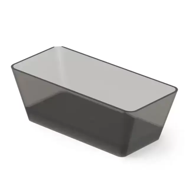 Dea Design Modern Ванна 170х78х58см., отдельностоящая, Glasstech, прозрачная смола, цвет: Smoky Black R4