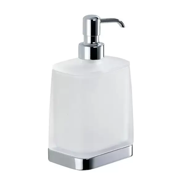 Colombo Time Дозатор для жидкого мыла, настольный, цвет: хром/матовое стекло