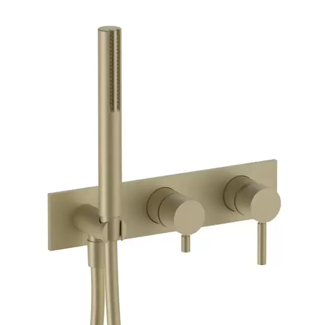 Fantini Nostromo Смеситель для душа, встраиваемый, цвет: Matt British Gold PVD