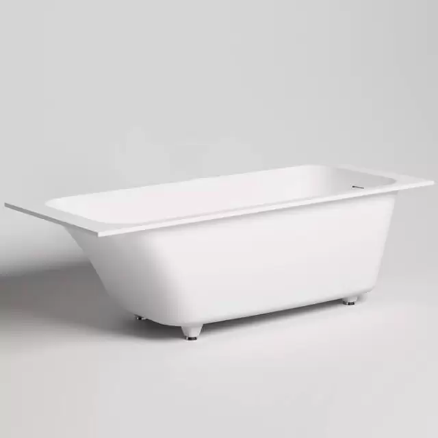 Salini Orlanda KIT Встраиваемая ванна 170х80х60cм, "Up&Down", сифон, щелевой слив-перелив, S-Stone, цвет: белый матовый