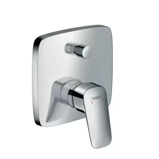 Hansgrohe Logis Смеситель для ванны, однорычажный, встраиваемый, внешняя часть, цвет: хром