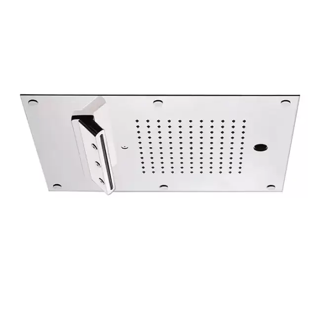 Carimali MyDream Верхний душ 450х300 мм, потолочный, 121 форсунка, 3 потока воды: дождь, каскад, распылители, двойной каскад, цвет: хром