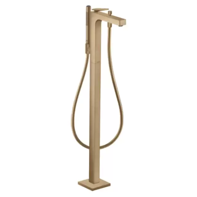 Axor Citterio Смеситель для ванны, напольный, с ручным душем, текстура, цвет: шлифованная бронза