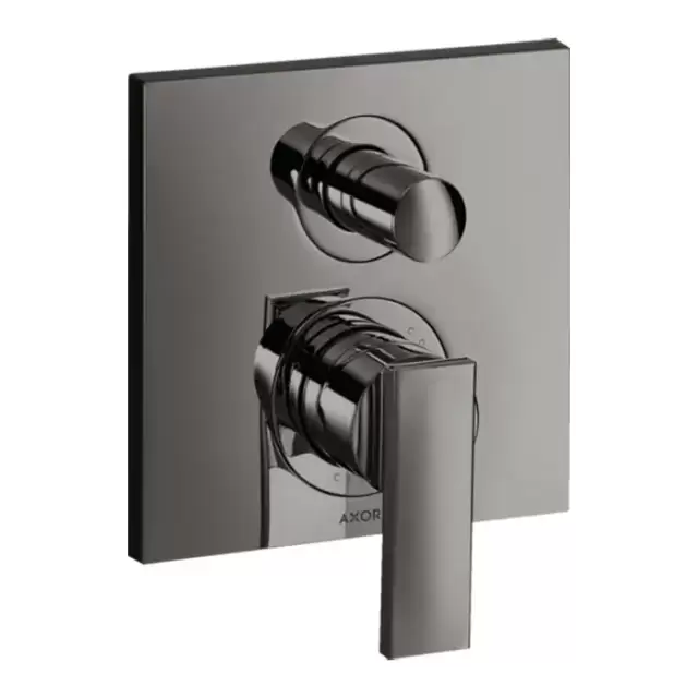 Axor Citterio Смеситель для ванны, встраиваемый, с переключателем потоков, цвет: полированный черный хром