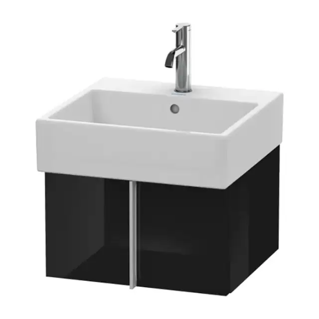 Duravit Vero Air Тумба подвесная, 48.4x43.1х29.8см., с раковиной, с 1 выдв. ящиком, цвет: черный глянцевый