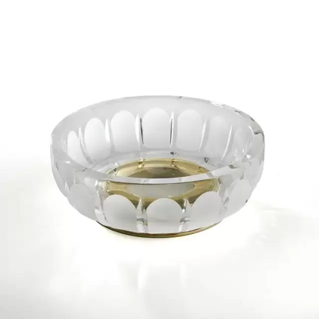 3SC Montblanc Мыльница настольная 11,5хh4х11,5 см, цвет: прозрачный хрусталь/латунь