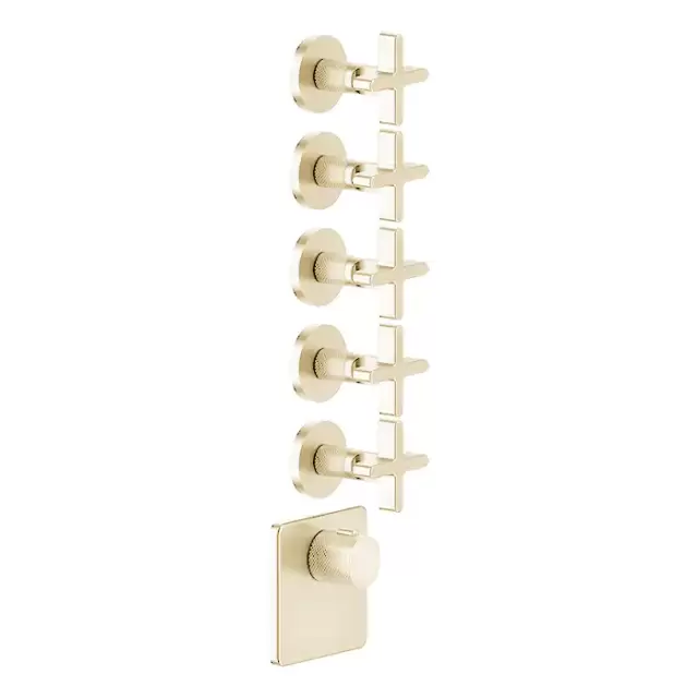 Gessi Inciso Смеситель для душа, термостатический, встраиваемый, резьба 3/4", внешняя часть, цвет: золото