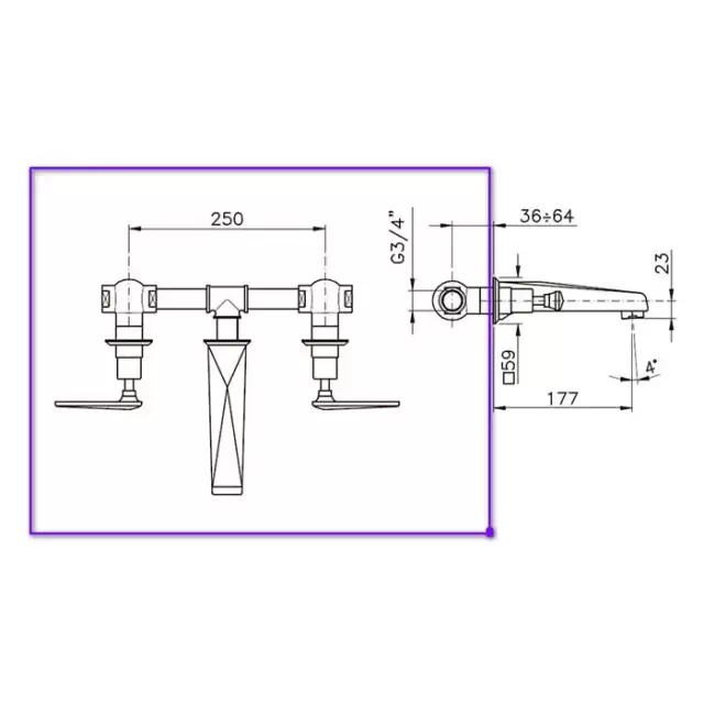 Nicolazzi Встраиваемая часть для смесителя со стены