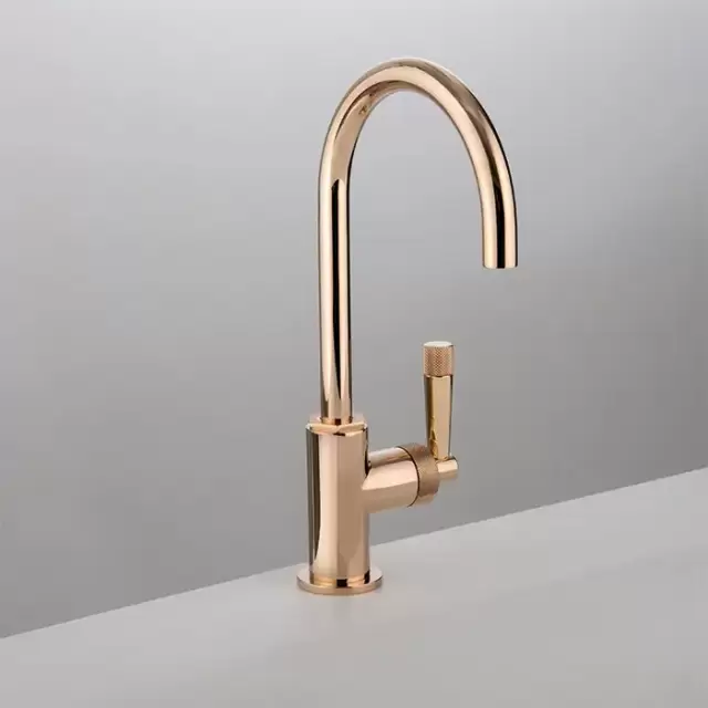 Gattoni MD Смеситель для раковины, 1 отв., ручки PELLA, с донным клапаном, цвет: розовое золото