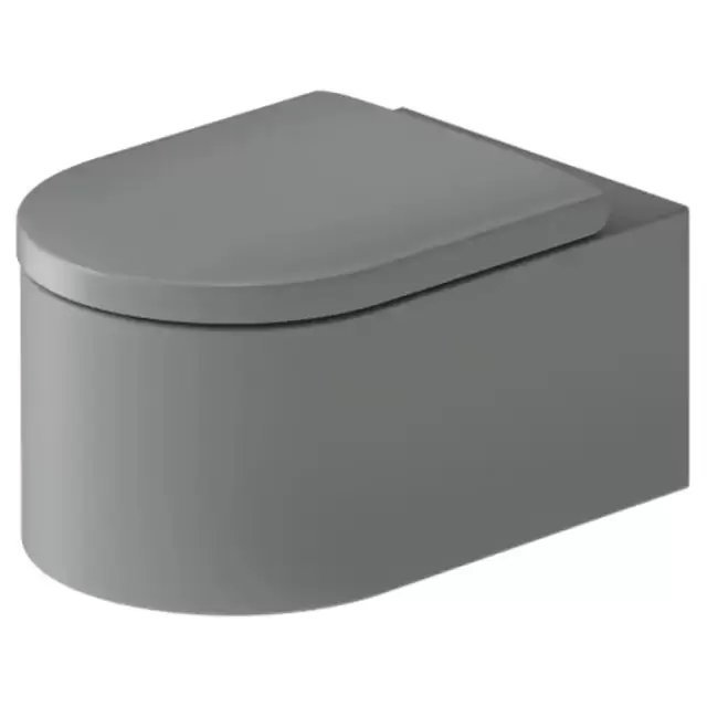 Duravit Millio Унитаз подвесной, 37х57см.,  декор "Smooth", крепление в компл., цвет: светло-серый матовый