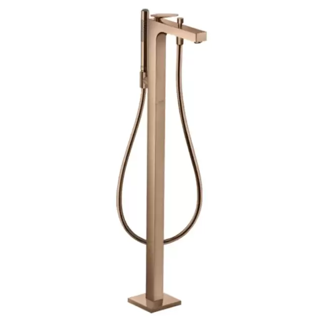 Axor Citterio Смеситель для ванны, напольный, с ручным душем, текстура, цвет: полированное красное золото