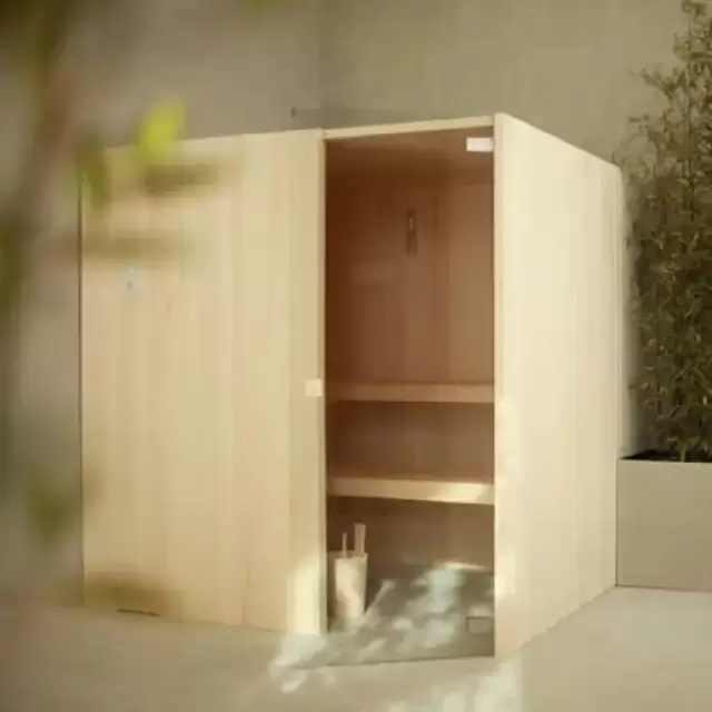 Effegibi Easy Сауна 180х120х200см, угловая SX, цвет: осина натуральная