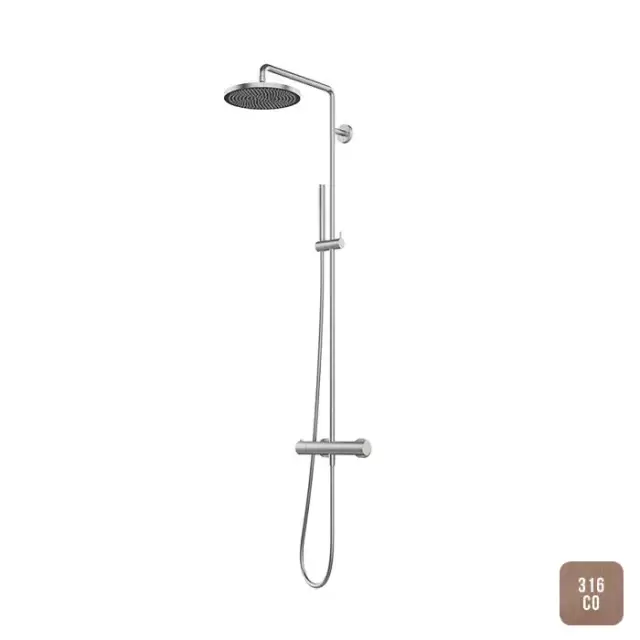 Almar 316 Stainless Steel Душевая система с термостатическим смесителем, настенная, цвет: Copper 316 Brushed PVD