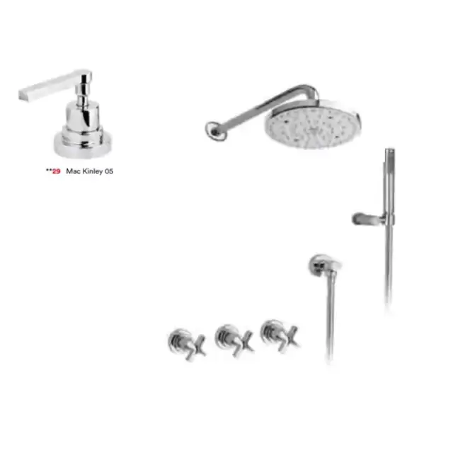 Nicolazzi M.Croce Душевой набор: верхний душ d20 см, комплект ручного душа, встроенный смес. с перекл. цвет: хром