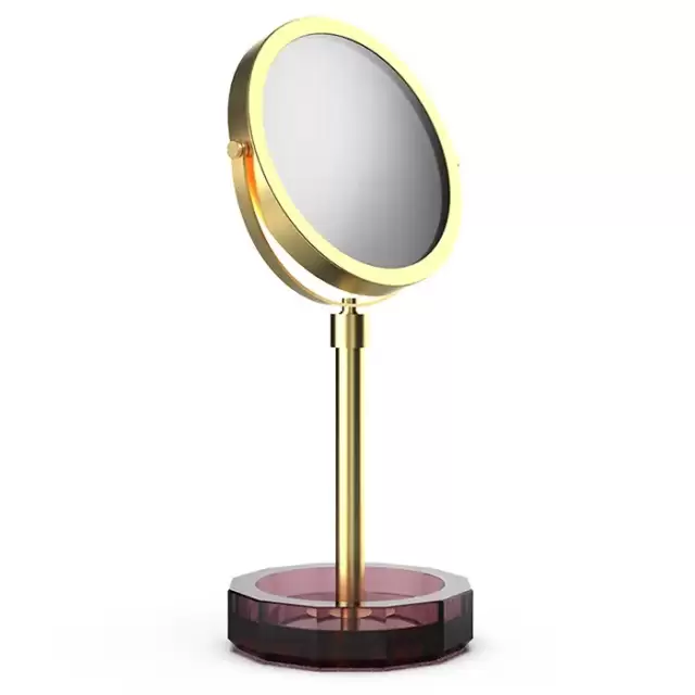 Decor Walther KR KSA Kristall Зеркало косметическое, настольное, цвет: Rich Burgundy/золото