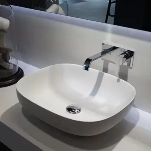 Antonio Lupi Ago Раковина 50х45х15 см,  без отв., накладная, цвет: белый